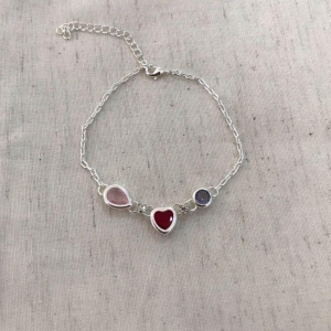 PULSEIRA ZIRCÔNIAS COLORIDAS BANHADO A PRATA