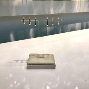 TRIO ARGOLA QUADRADA BANHADO A OURO