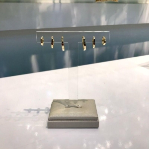 TRIO TULIPA LISO BANHADO A OURO