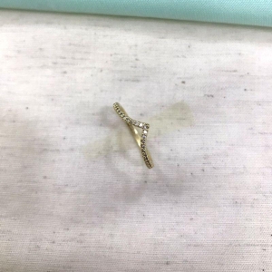 ANEL COROA ZIRCÔNIA BANHADO A OURO