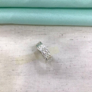 ANEL TEXTURIZADO BANHADO A PRATA