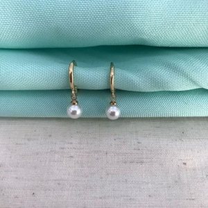 ARGOLINHA PÉROLA BANHADO A OURO