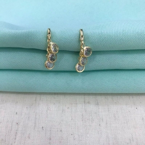 ARGOLINHA ZIRCÔNIA BANHADO A OURO