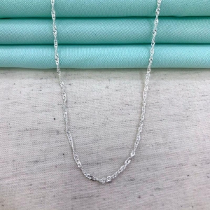 CORRENTE SINGAPURA BANHADO A PRATA