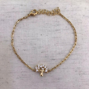PULSEIRA ÁRVORE DA VIDA CARTIER BANHADO A OURO