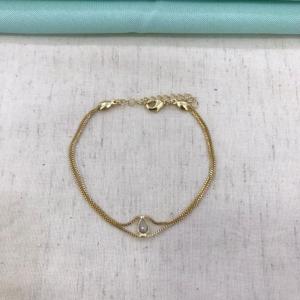 PULSEIRA DUPLA GOTA BANHADO A OURO