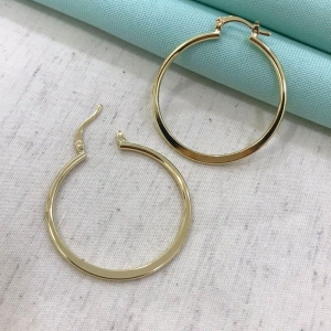 ARGOLA FECHO ITALIANO BANHADO A OURO