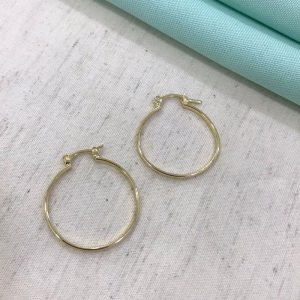 ARGOLA FECHO ITALIANO BANHADO A OURO