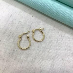 ARGOLA FECHO ITALIANO BANHADO A OURO