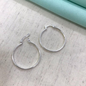 ARGOLA FECHO ITALIANO BANHADO A PRATA