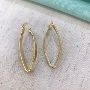 ARGOLA OVAL SLIM BNHADO A OURO