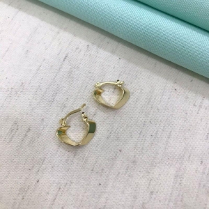 ARGOLINHA CORAÇÃO FECHO ITALIANO BANHADO A OURO