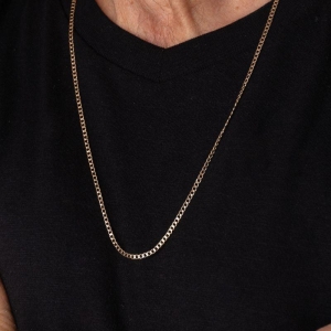 CORRENTE GRUMET INFANTIL MASCULINO BANHADO A OURO