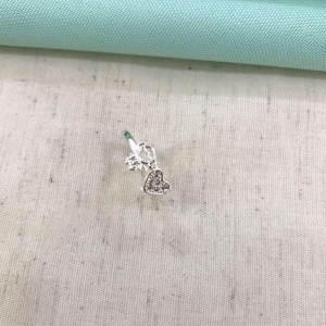 ANEL MENINA CORAÇÃO BANHADO A PRATA