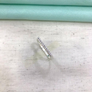 ANEL ZIRCÔNIA QUADARDO BANHADO A PRATA