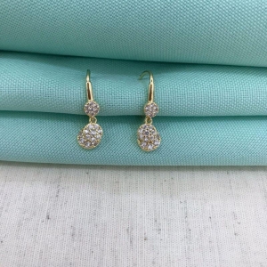 ARGOLINHA DUPLA ZIRCÔNIA BANHADO A OURO