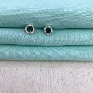 BRINCO RELUZ ZIRCÔNIA VERDE BANHADO A PRATA