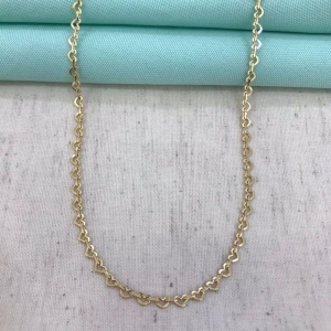 CHOKER DESIGN CORAÇÃO BANHADO A OURO