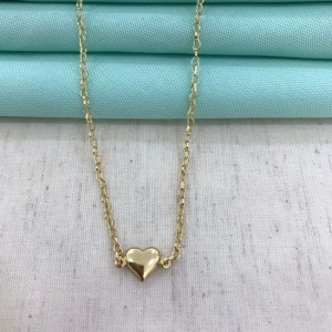 CHOKER ELOS E CORAÇÃO BANHADO A OURO