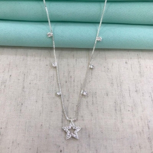 CHOKER ESTRELA ZIRCÔNIA BANHADO A PRATA