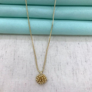 COLAR FLOCO DE NEVE BANHADO A OURO