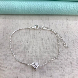 PULSEIRA CORAÇÃO GOLD BANHADO A PRATA