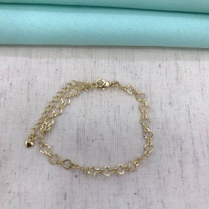 PULSEIRA ELOS TEXTURIZADOS BANHADO A OURO