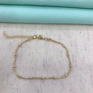 PULSEIRA ESFERA BANHADO A OURO