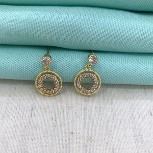 BRINCO ECLAT ZIRCÔNIA BANHADO A OURO