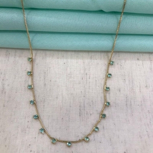 COLAR PONTO DE LUZ BANHADO A OURO