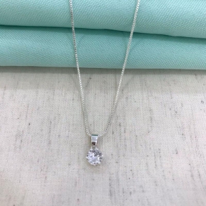 COLAR PONTO DE LUZ BANHADO A PRATA