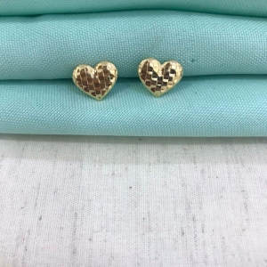 CORAÇÃO TRESSE BANHADO A OURO