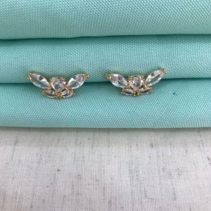 EARCUFF PROVENCE ZIRCÔNIA BANHADO A OURO