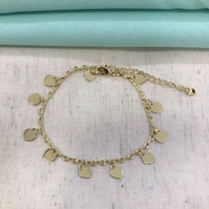 PULSEIRA PING CORAÇÃO BANHADO A OURO