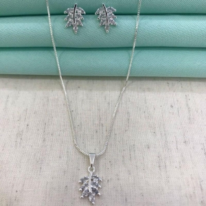 CONJUNTO CHUVA DE LUZ BANHADO A PRATA