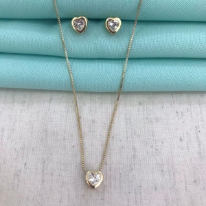 CONJUNTO CLARITY BANHADO A OURO