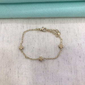 PULSEIRA TREVO INFANTIL BANHADO A OURO