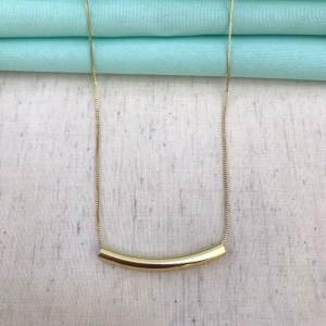 COLAR TUBINHO BANHADO A OURO