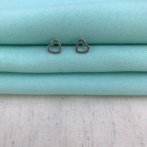 CORAÇÃO VAZADO TAM M BANHADO A PRATA