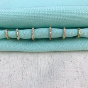 TRIO DE ARGOLA ZIRCÔNIA BANHADO A OURO