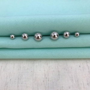 TRIO MEIA ESFERA BANHADO A PRATA