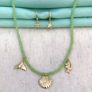 ARGOLA ESTRELA DO MAR BANHADO A OURO