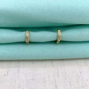 ARGOLINHA INF ZIRCÔNIA BANHADO A OURO