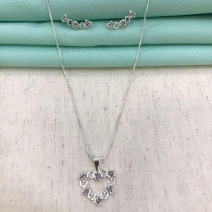 CONJUNTO KORA ZIRCÔNIA BANHADO A PRATA