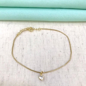 TORNOZELEIRA NIRA BANHADO A OURO