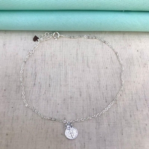 TORNOZELEIRA SÃO BENTO BANHADO A PRATA