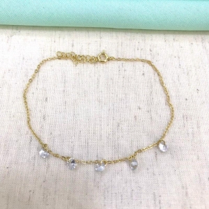 TORNOZELEIRA TIFFANY BANHADO A OURO