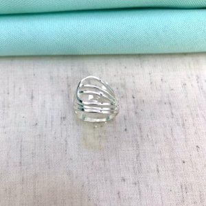 ANEL SEIS FILEIRAS BANHADO A PRATA