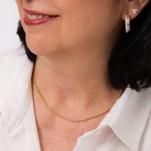 COLAR CORDÃO BAIANO INFINITO BANHADO A OURO