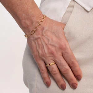 PULSEIRA ELOS LARGOS BANHADO A OURO